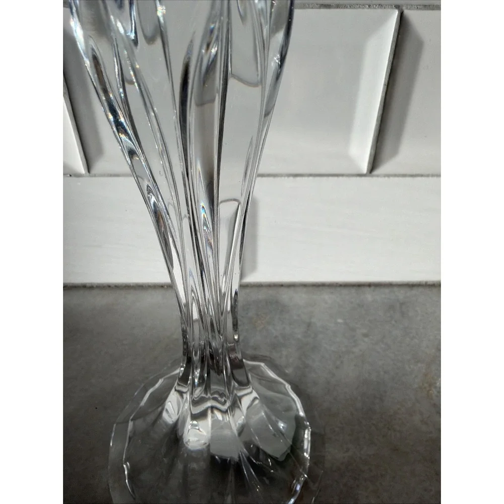 VTG 1999 FRENCH J. G. DURAND‎ Crystal GLASS CALLIOPE CANDLESTICKS Set Of 2 GW008